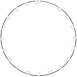 UN-07999 Eclipse Ultra dartboard numbers