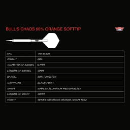 Bulls Chaos Orange 90 Softtip Information Table_ergebnis