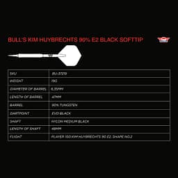 Bulls Kim Huybrechts 90 E2 Black Softtip Information Table