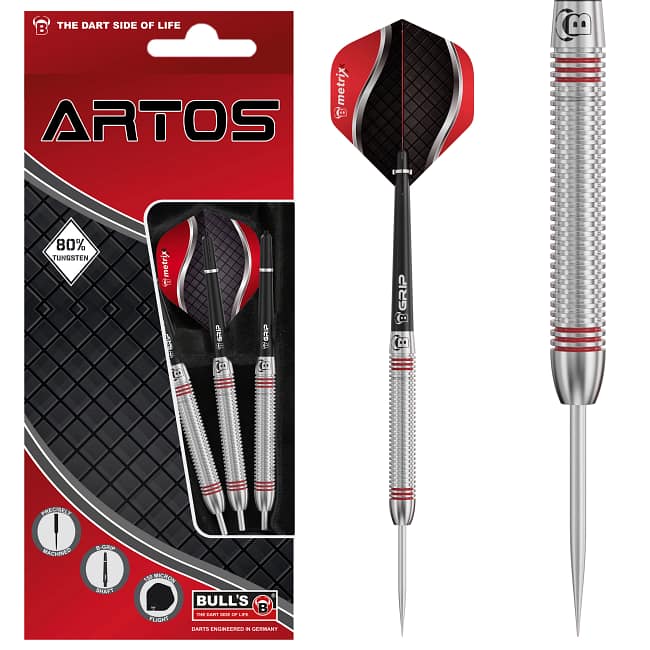 13742_p1_ergebnis BULL'S Artos AR3 Steeldart, Red 80% Tungsten