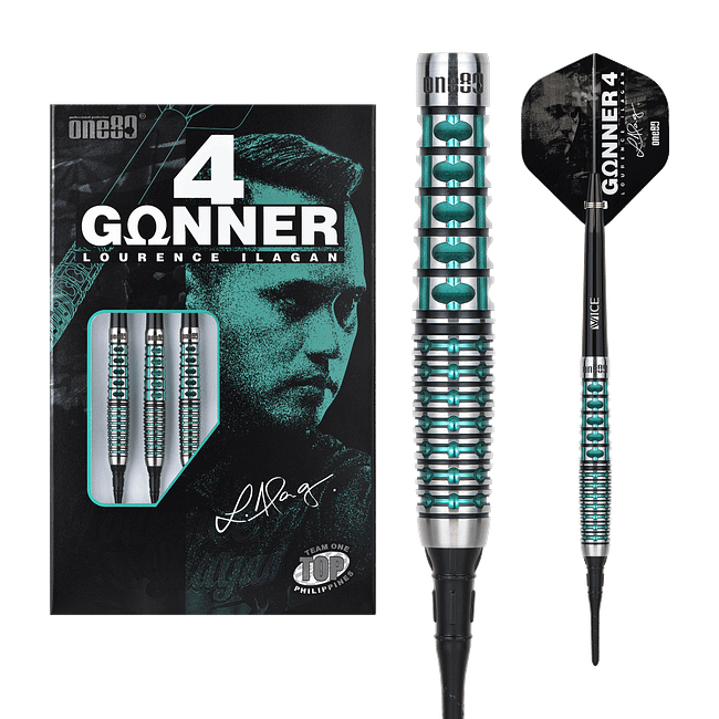 One80 GUNNER 4 Softtip - Black&Jade