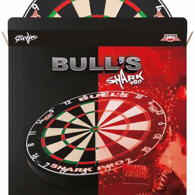 Shark Pro Dartboard - Package Open_ergebnis Shark Pro Dartboard - Package Open_ergebnis