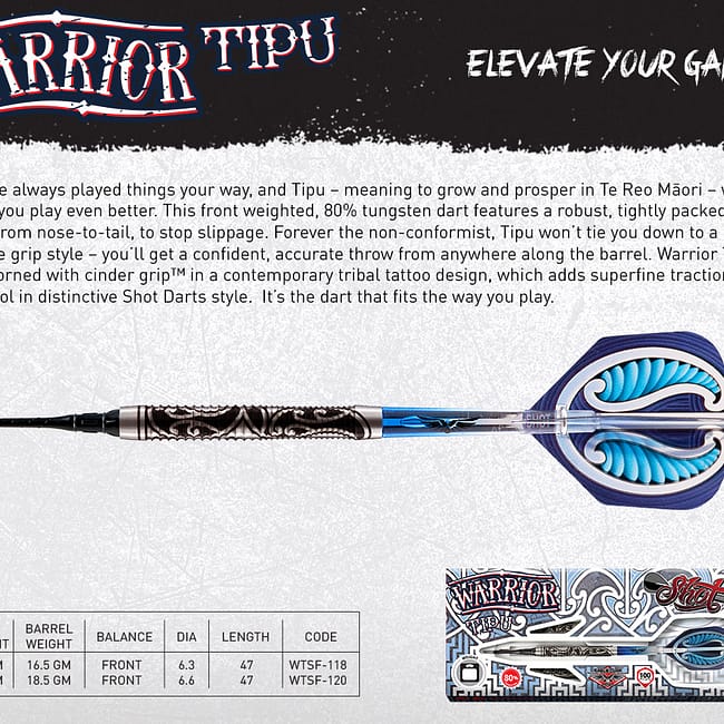 Shot Softtip Warrior Tipu 80 Poster